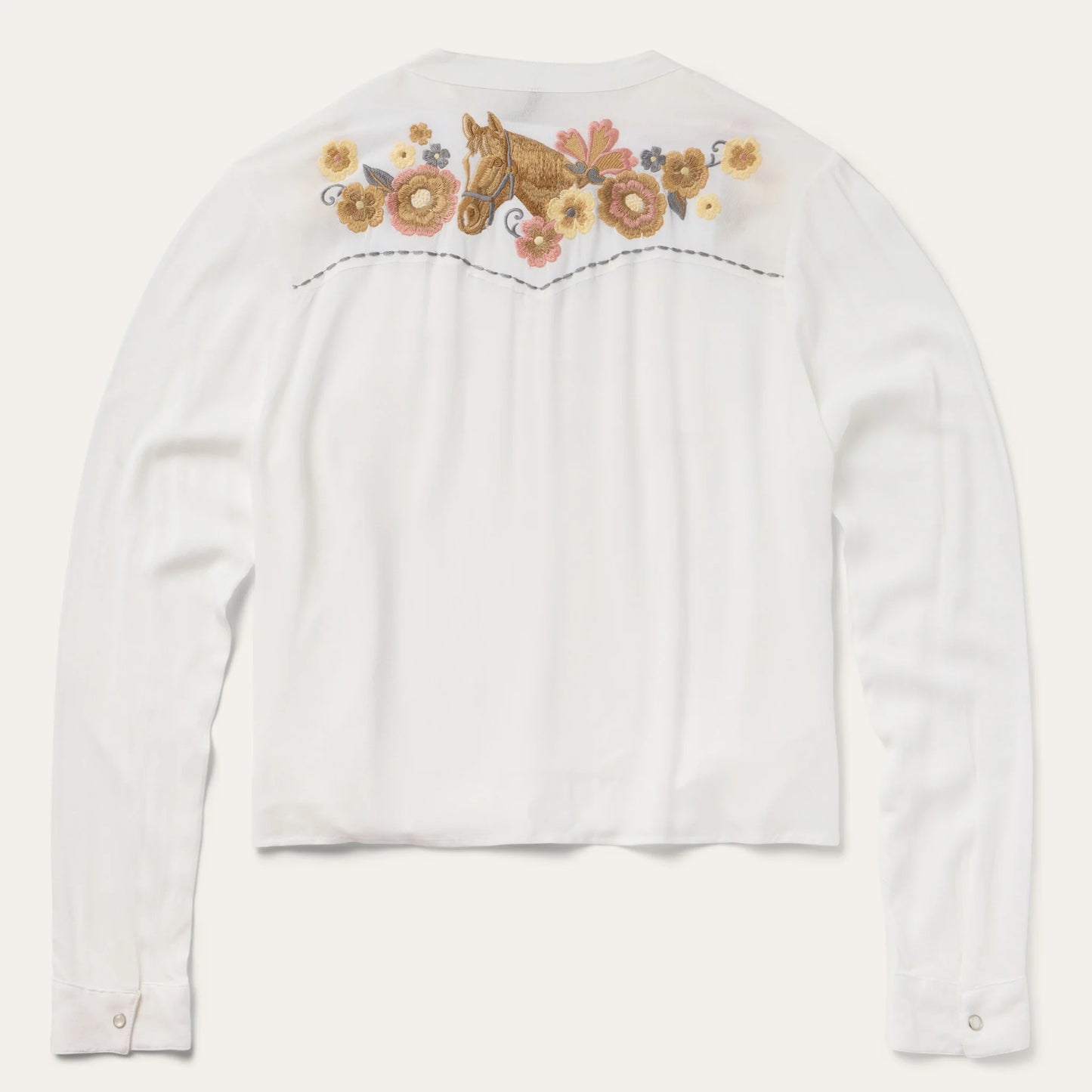 Stetson Cream Peasant Blouse