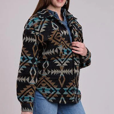 Anna Woven Aztec Shirt Jacket Roper