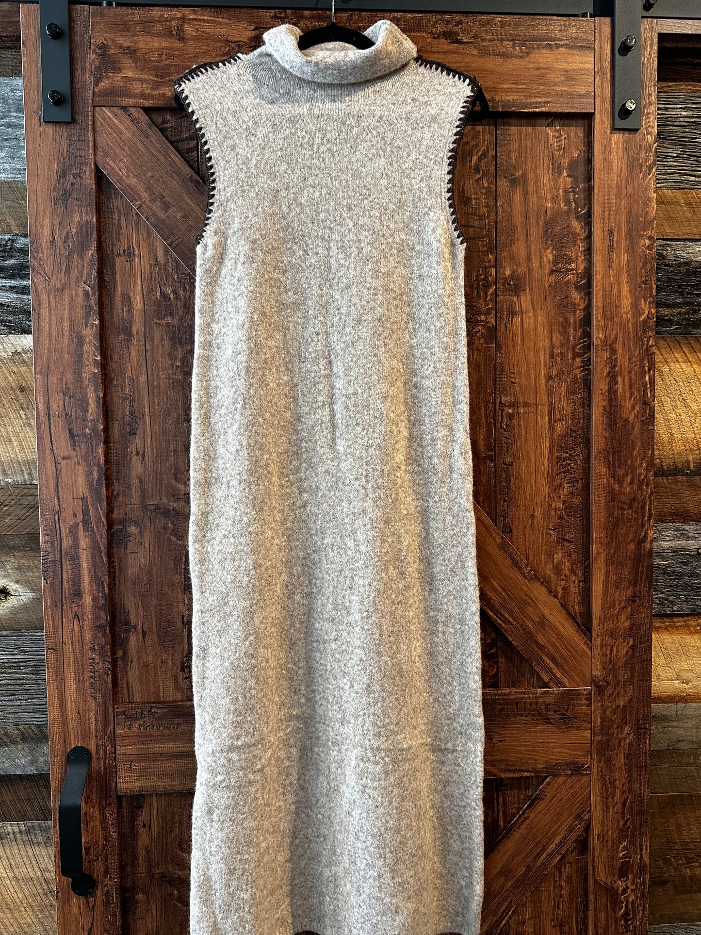 Knit Sweater Turtle Neck Dress