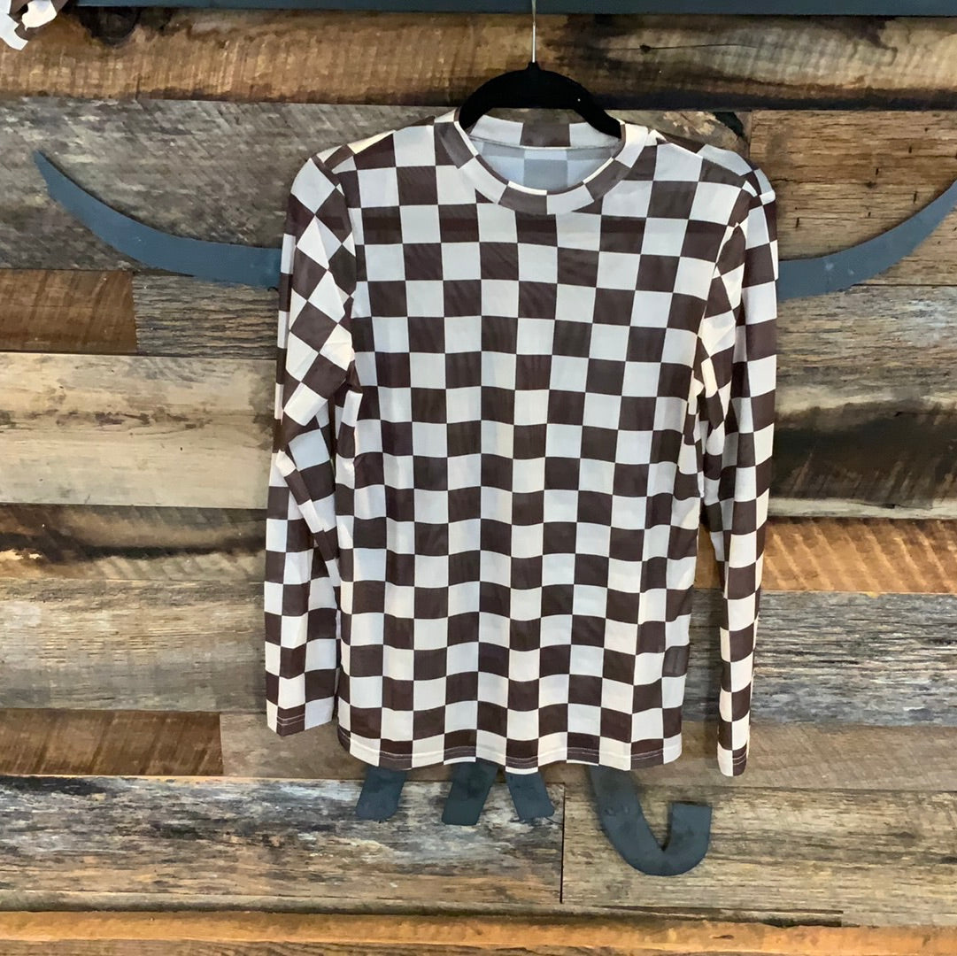 Checker mesh top