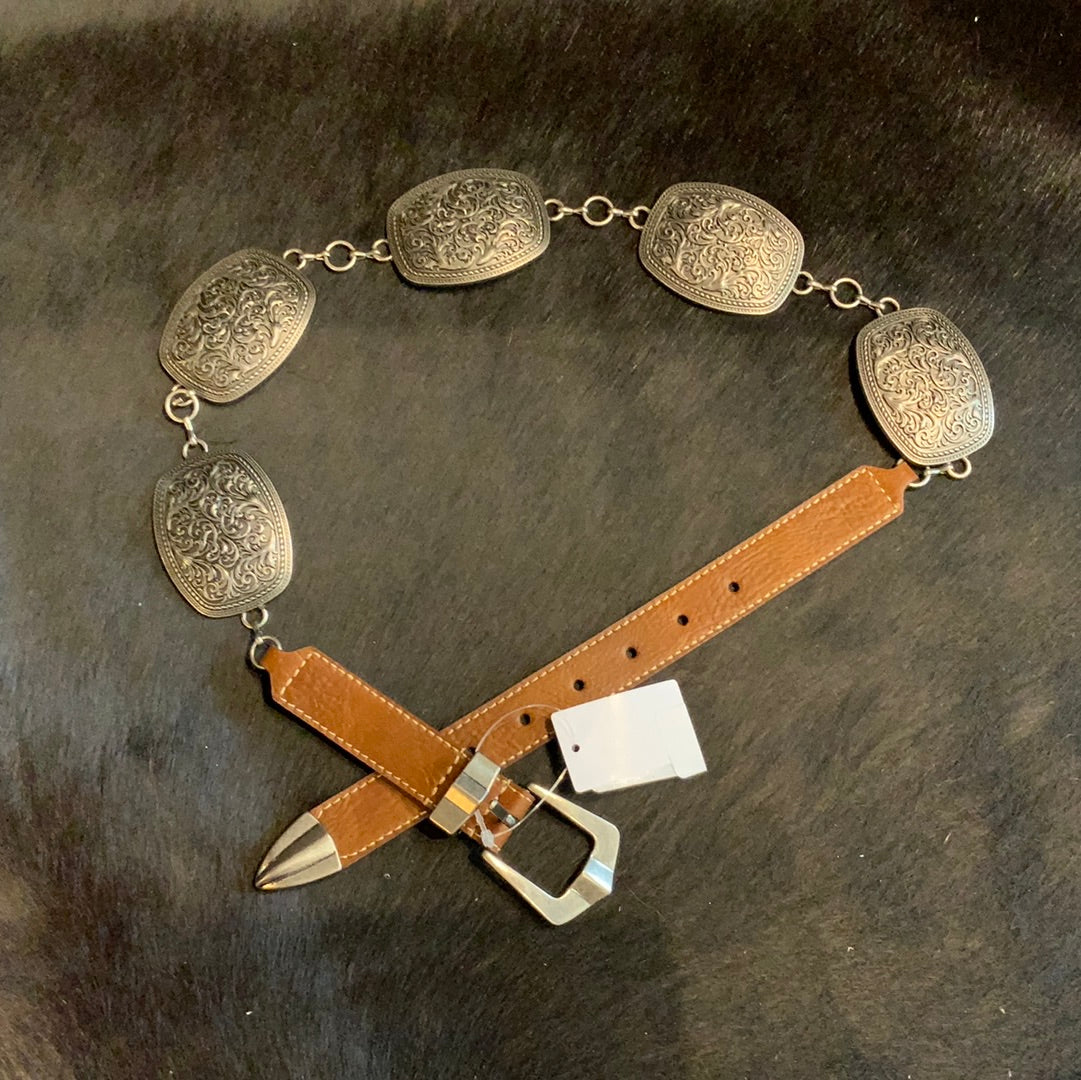 Large Concho Belt With Belt Closure
