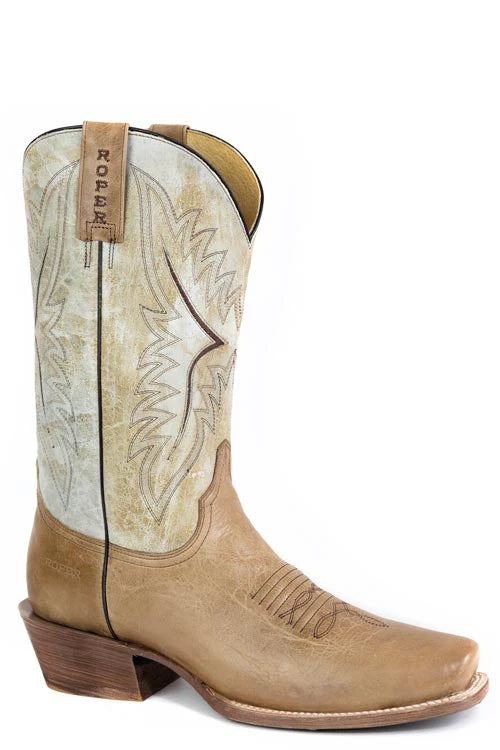 Roper Women's Cowboy Classic Ostrich Print Western Boots