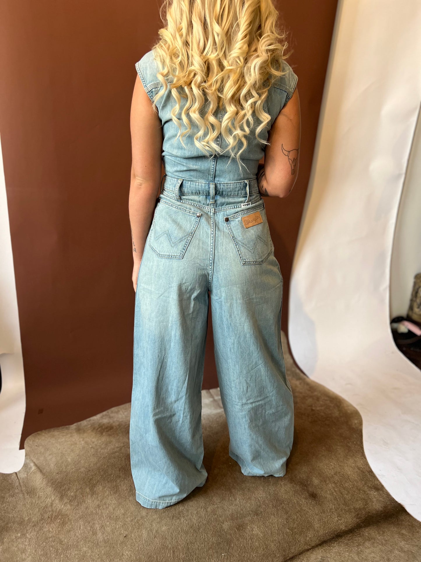 Wrangler Punchy Jumpsuit Bleached