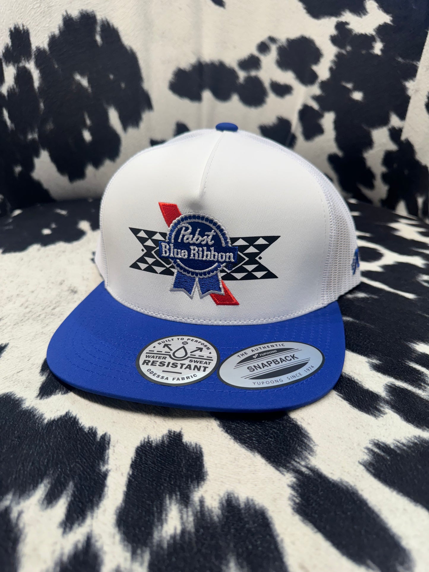 Hooey JPabst Blue Ribbon White 5 Panel Trucker