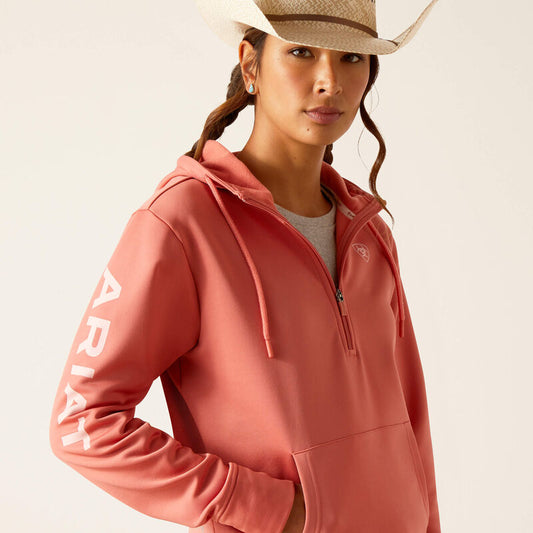 LAST ONE Ariat Tek Peachy Keen 1/2 Zip Hoodie