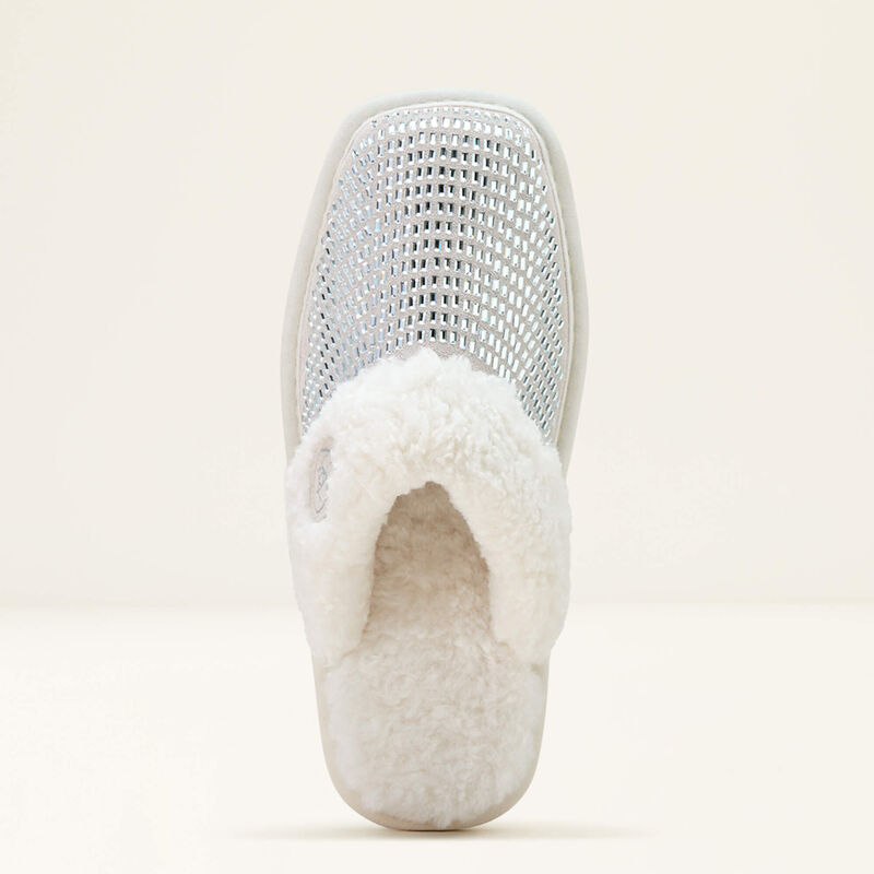 Ariat Jackie Square Toe Stack Slipper Cream