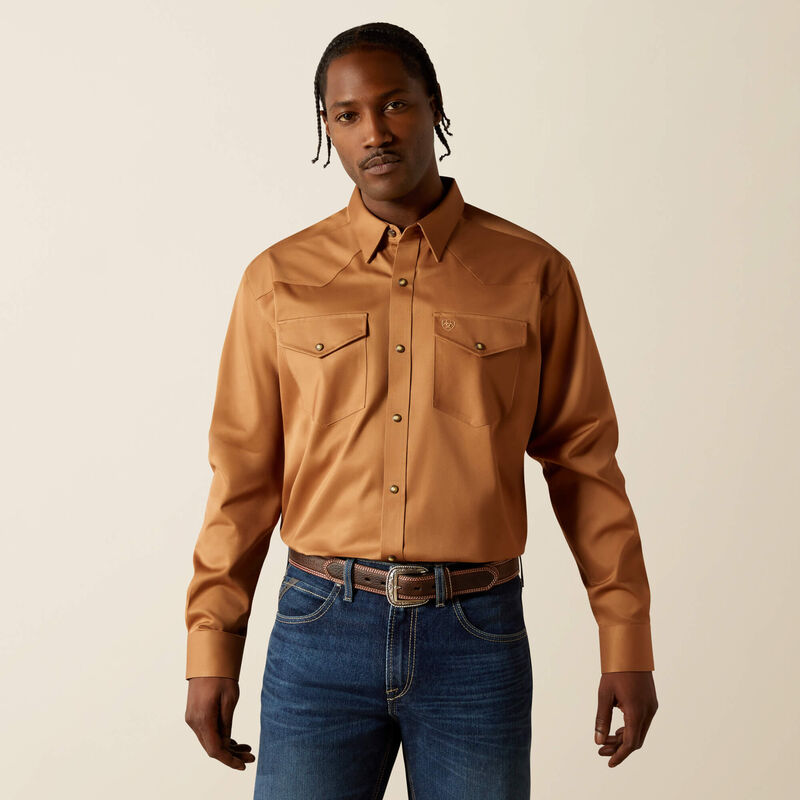 ARIAT Men's Solid Twill Snap Up Shirt