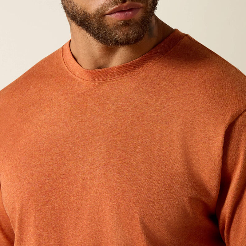 Ariat Rebar Cotton Strong Standard T-Shirt Sunset Orange Heather
