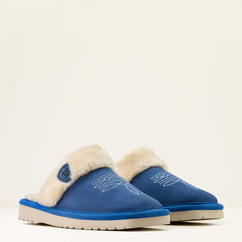 Ariat Jackie Square Toe Denim Suede Slipper