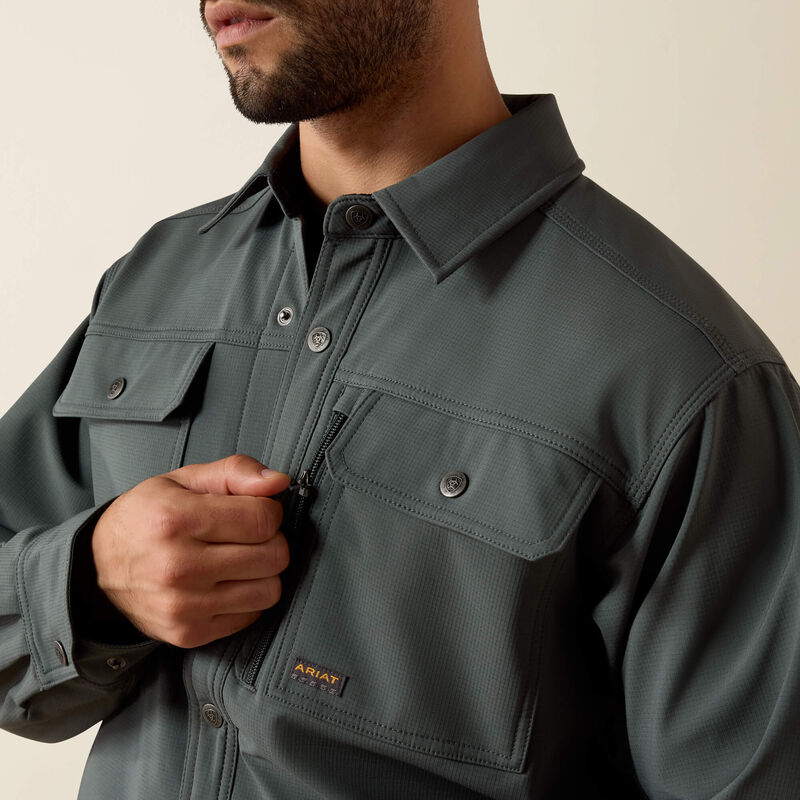 Ariat Rebar DuraStretch Utility Softshell Shirt Jacket Steel Green