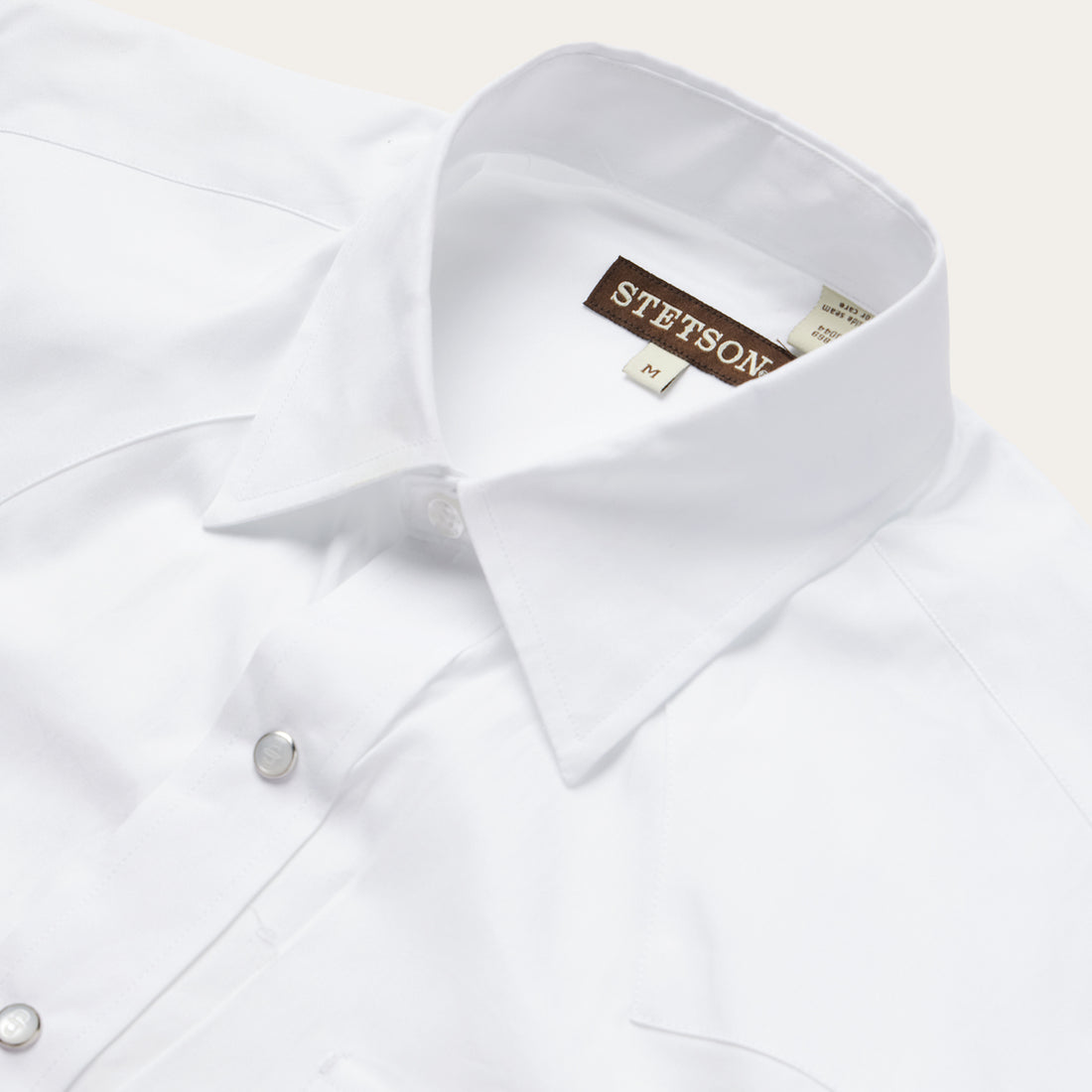 Stetson Pinpoint White Men's Snap Up