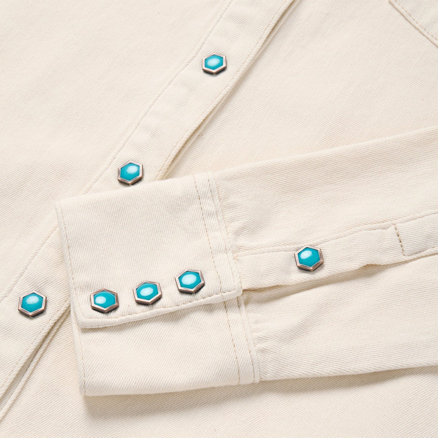 Stetson Cream Denim Women's Snap Up