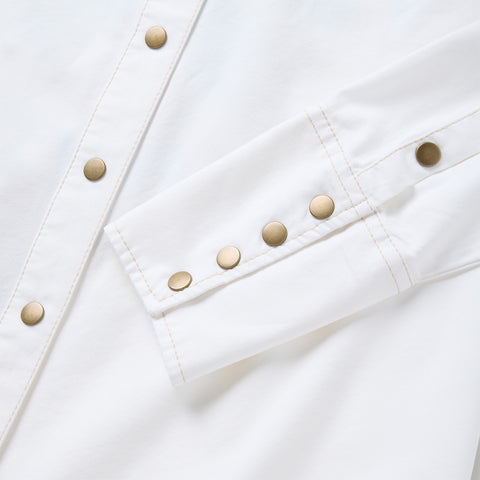Stetson White Floral Embroidery Dress