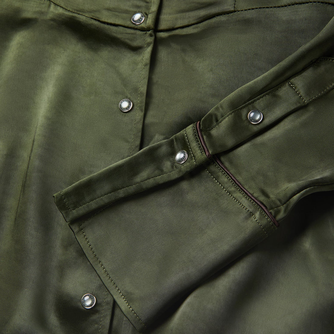 Stetson Olive Satin Dress