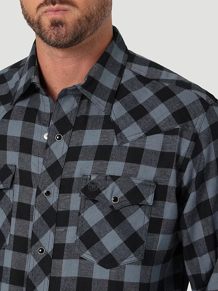 Wrangler Retro Long Sleeve Flannel Western Snap
