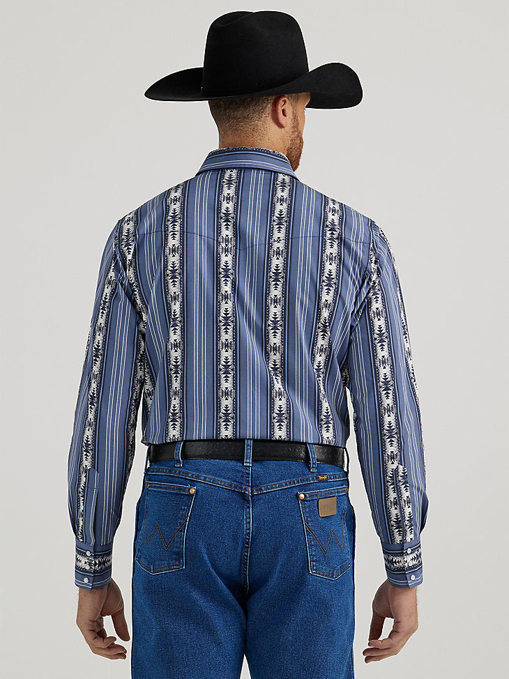 Wrangler Checotah River Blue Snap Up