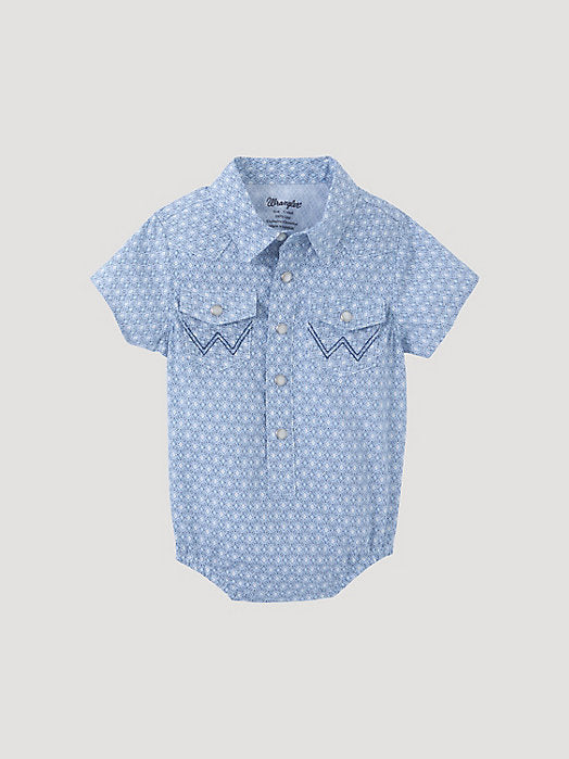 Wrangler Powder Blue Kid's Onesie
