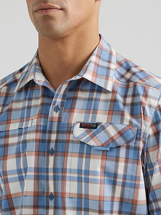 Wrangler ATG Asymmetrical Plaid Men's Shirt