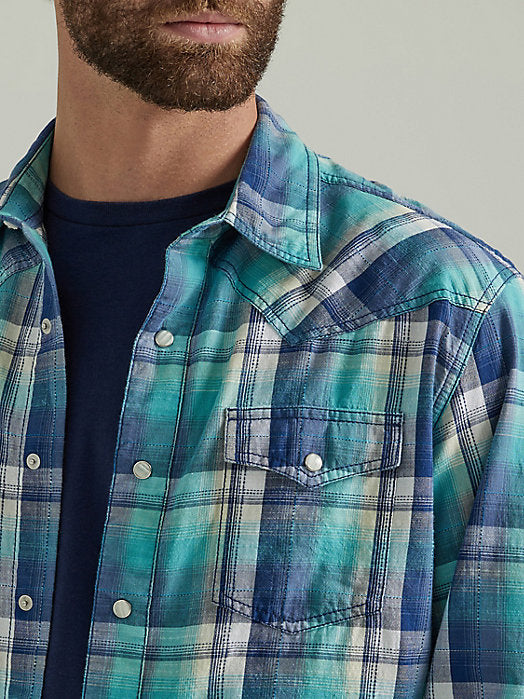 Wrangler Retro Premium Ocean Men's Snap Up