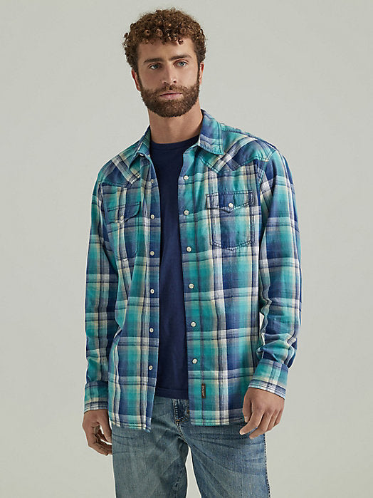 Wrangler Retro Premium Ocean Men's Snap Up