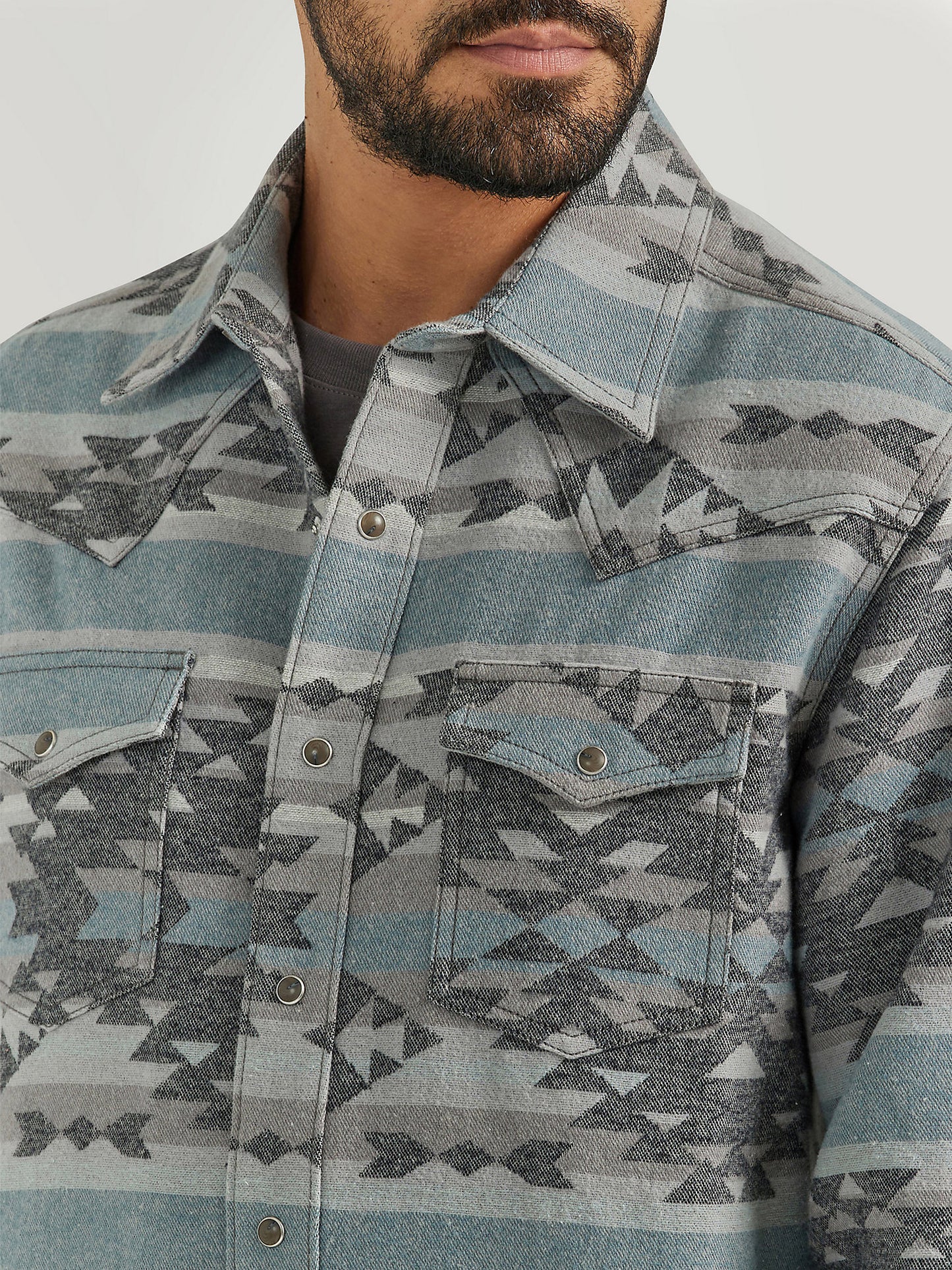 Wrangler Shadow Shirt Jacket Men's Snap Up