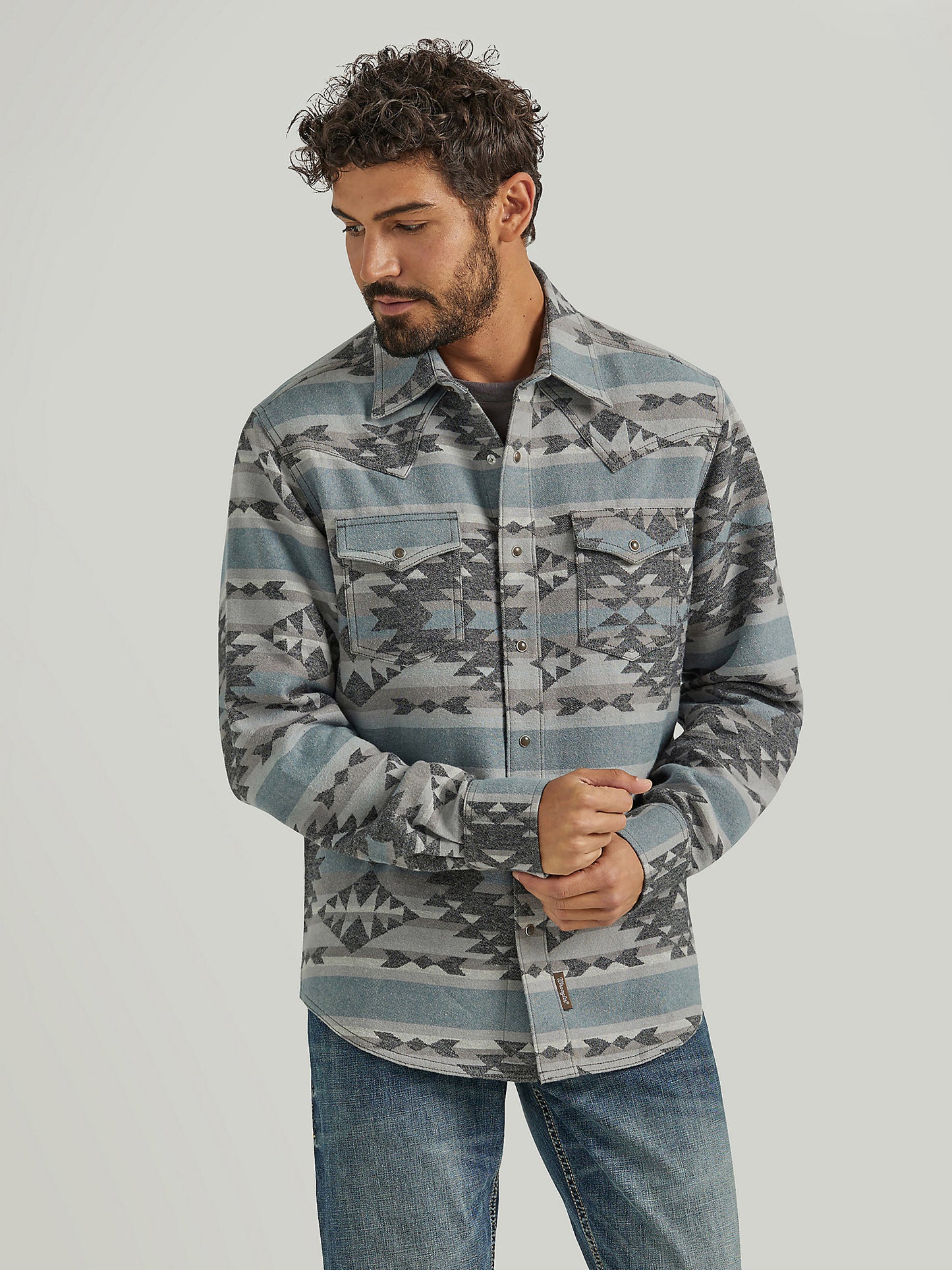 Wrangler Shadow Shirt Jacket Men's Snap Up
