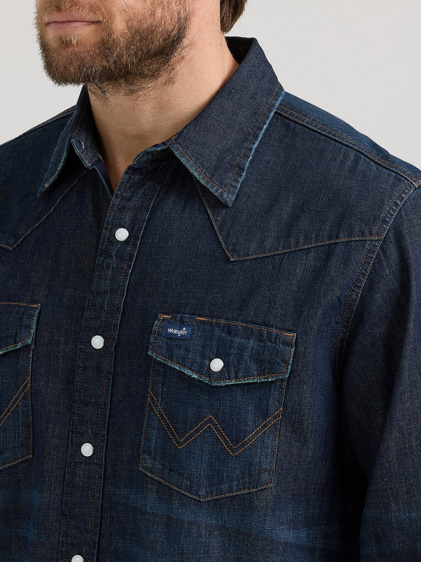 Wrangler Vintage Denim Dark Men's Snap Up