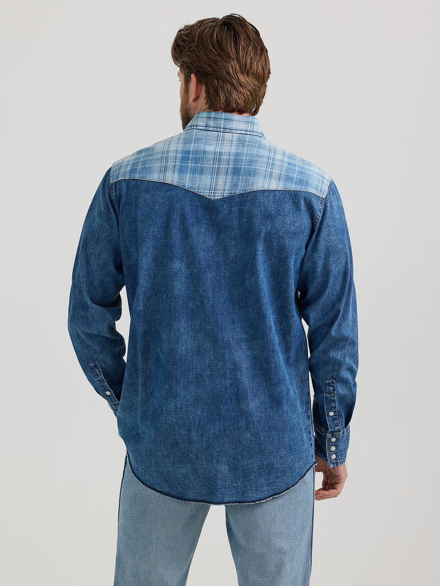 Wrangler Vintage Denim Two Tone Men's Snap Up