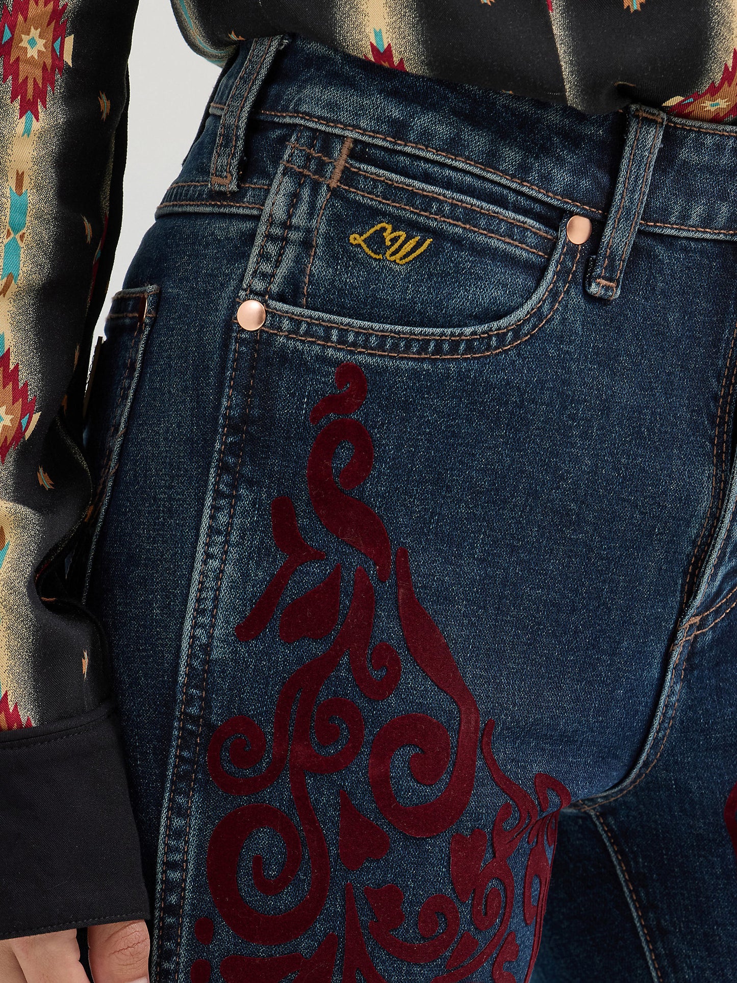 Sale ✨Wrangler X Lainey Wilson Flocked Bell Bottom Jeans