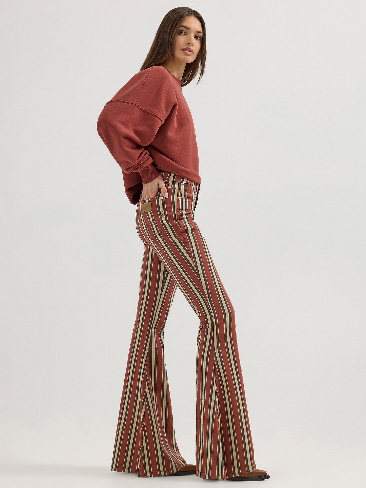 Sale ✨Wrangler X Lainey Wilson Clay Stripe Bell Bottom Jeans