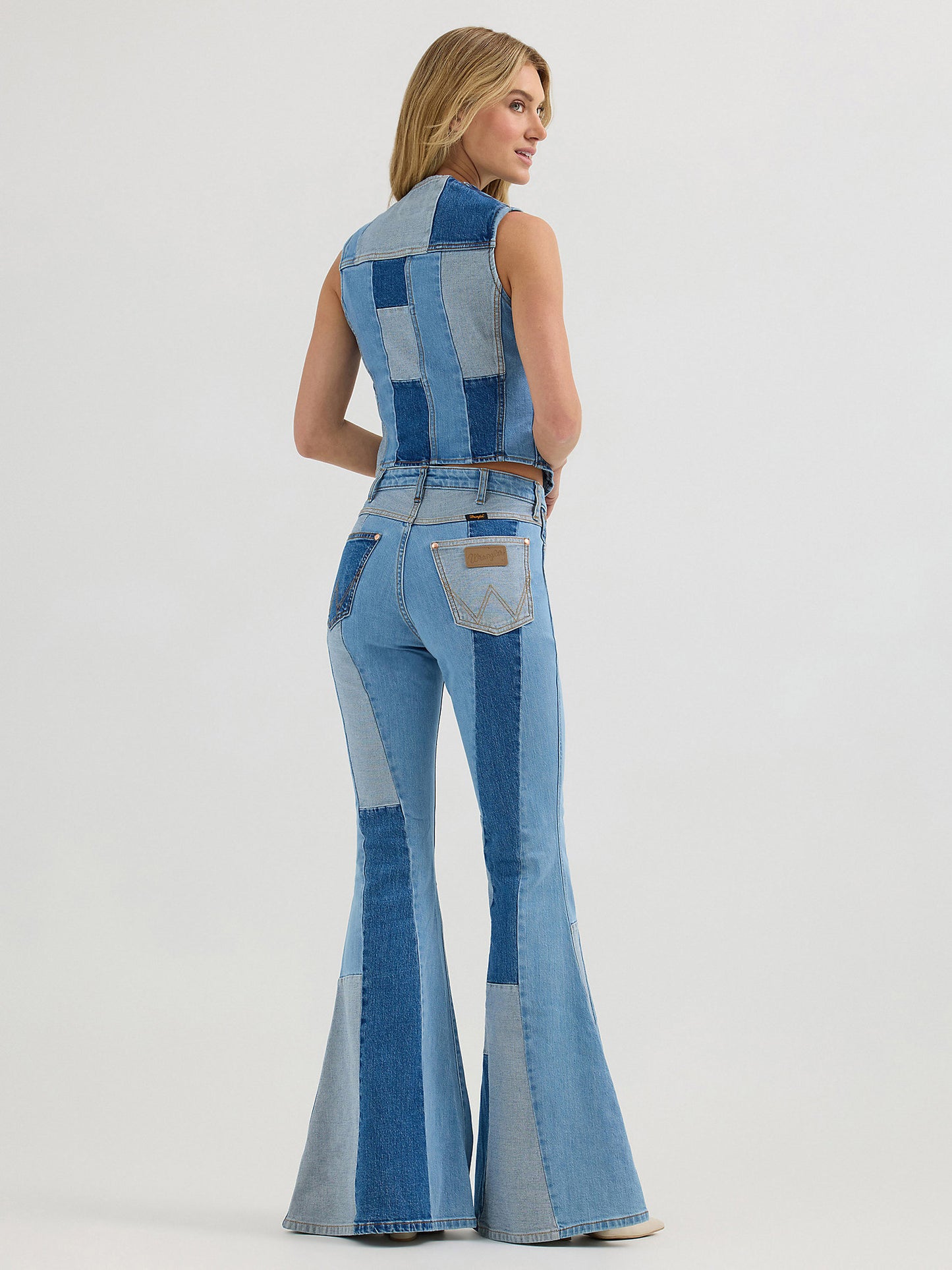 Sale ✨Wrangler X Lainey Wilson Patchwork Blues Bell Bottom Jeans