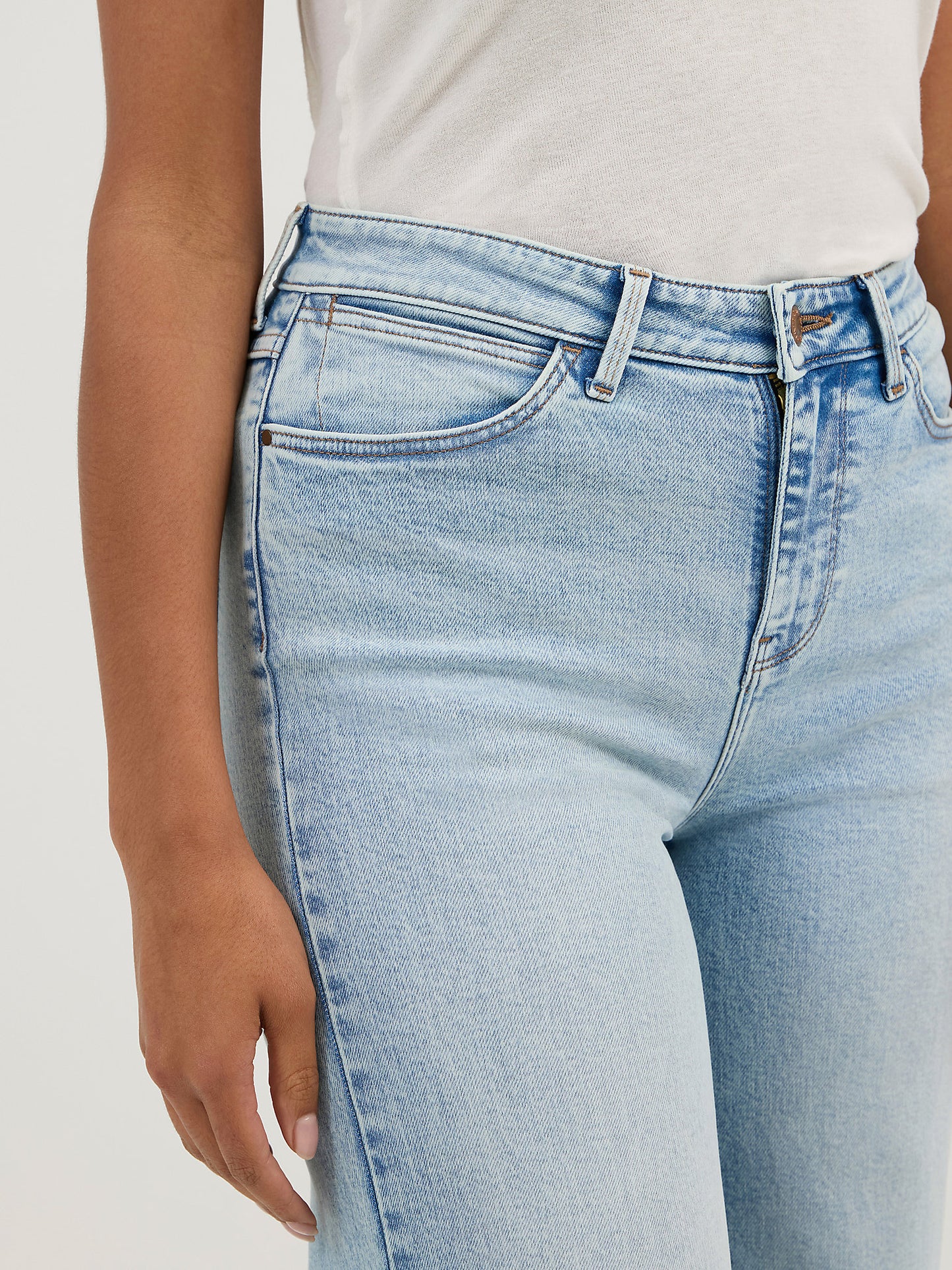 Wrangler Punchy Frayed Wide Leg Jeans