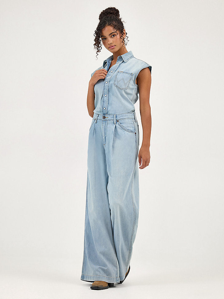 Wrangler Punchy Jumpsuit Bleached