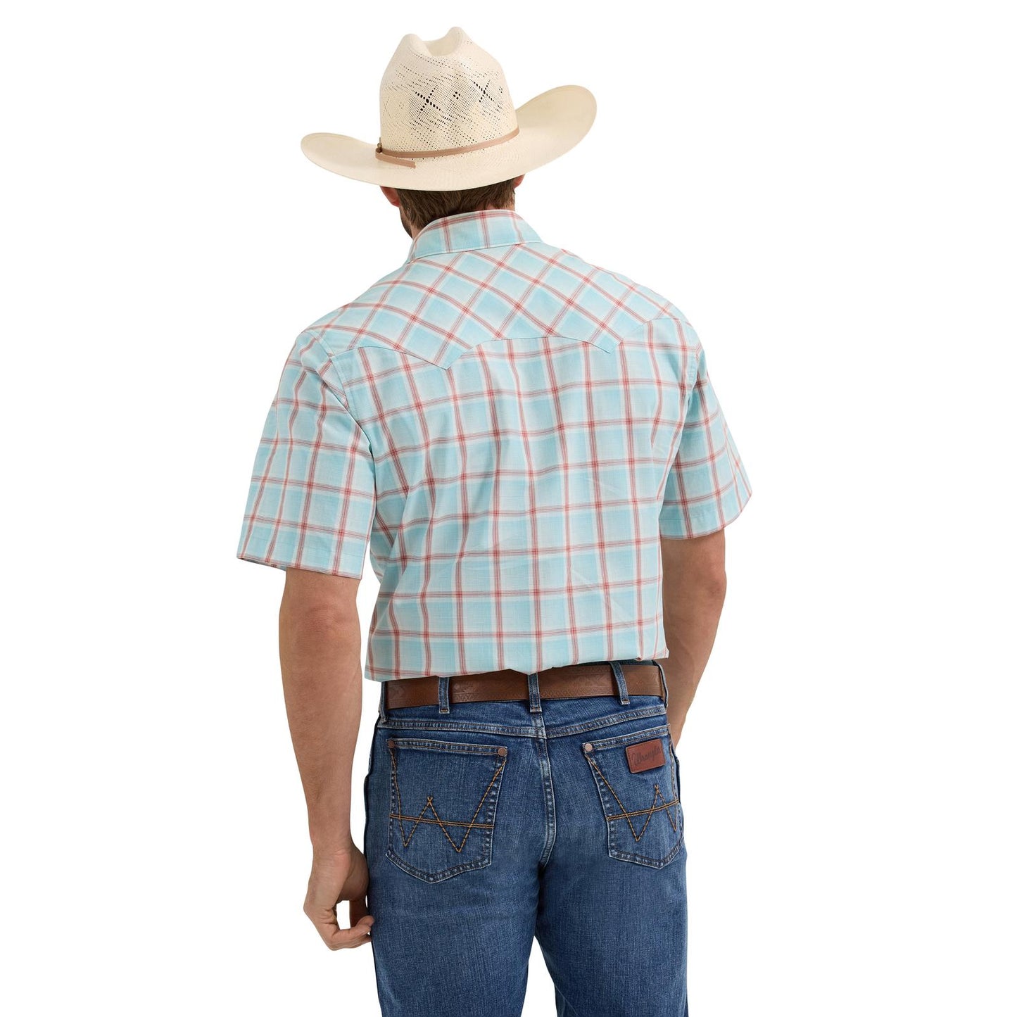 Wrangler Sawtooth Light Blue Snap Up