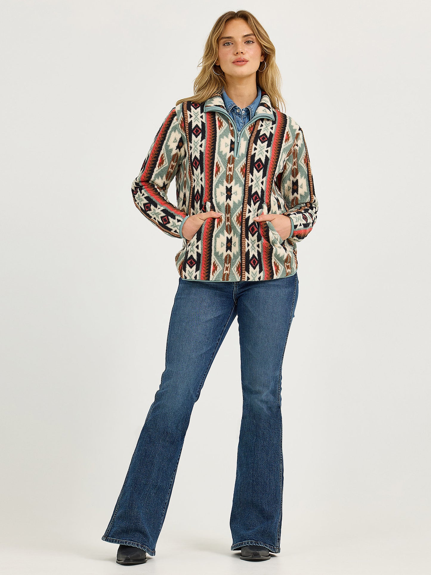 Wrangler Aztec Women's Sherpa Pullover