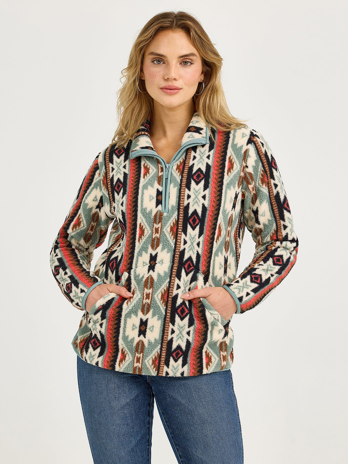 Wrangler Aztec Women's Sherpa Pullover