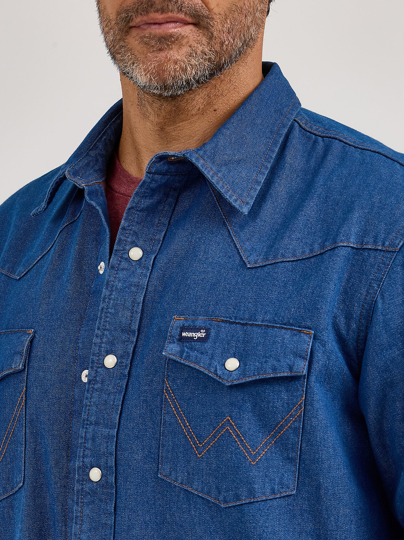 Wrangler Flannel Lined Denim Men's Snap Up