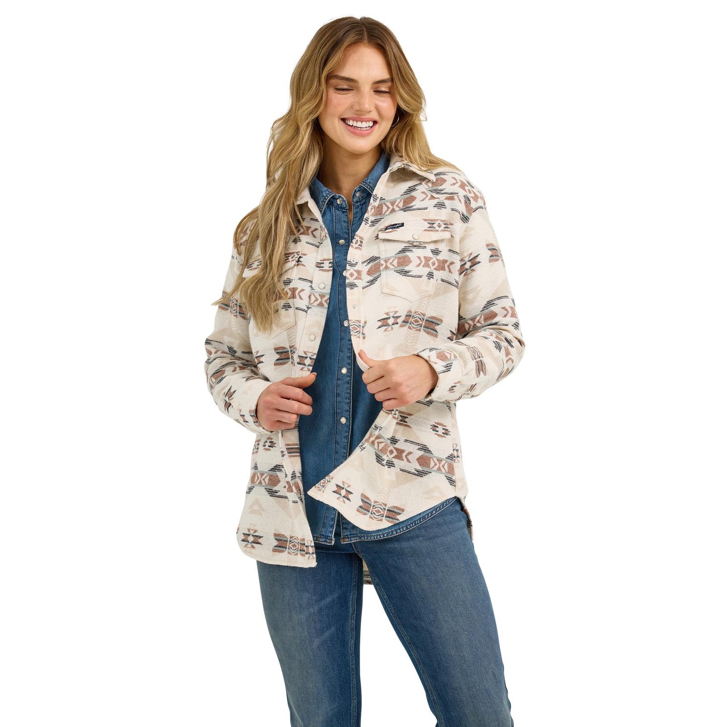 Wrangler Cream & Whiskey Women's Shirt Jacket