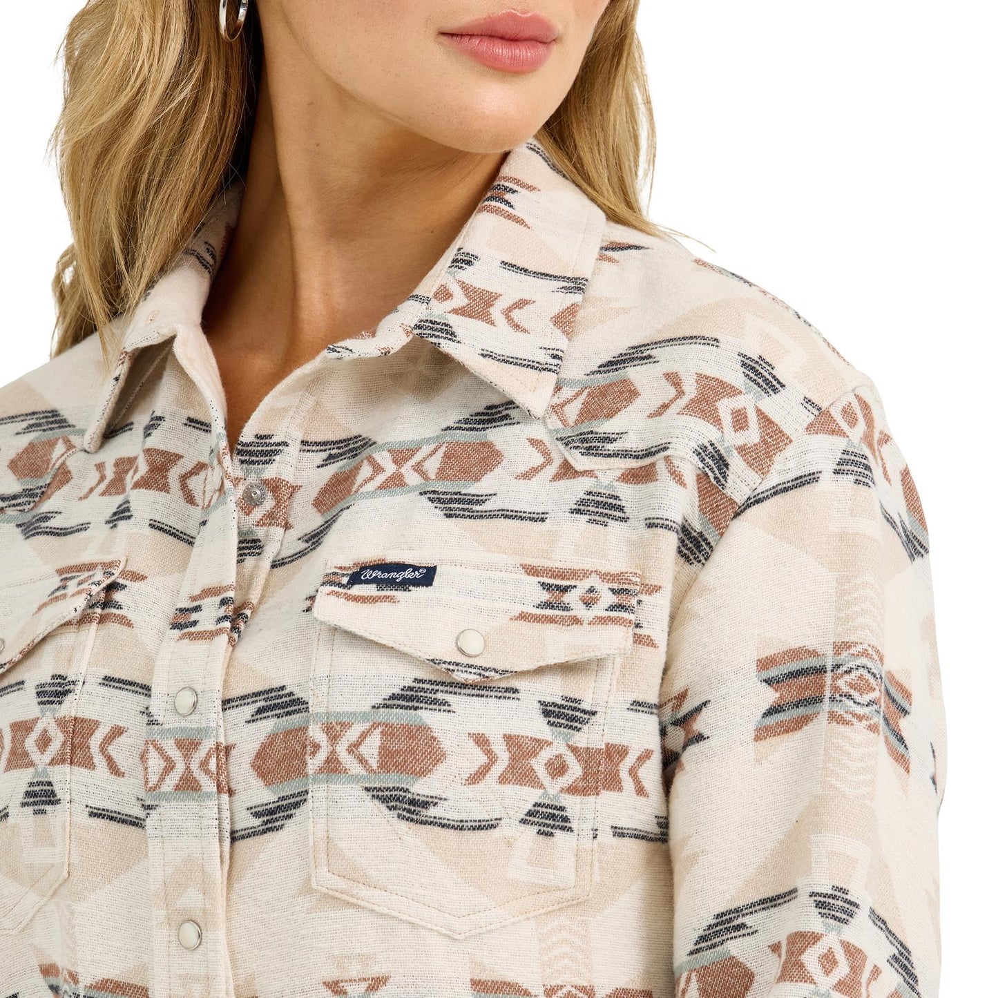 Wrangler Cream & Whiskey Women's Shirt Jacket