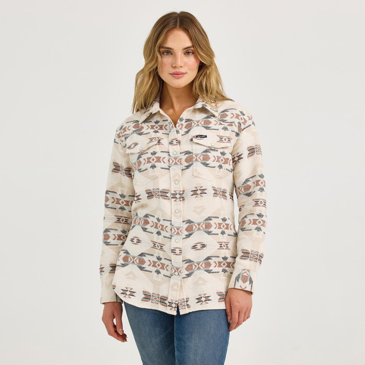 Wrangler Cream & Whiskey Women's Shirt Jacket