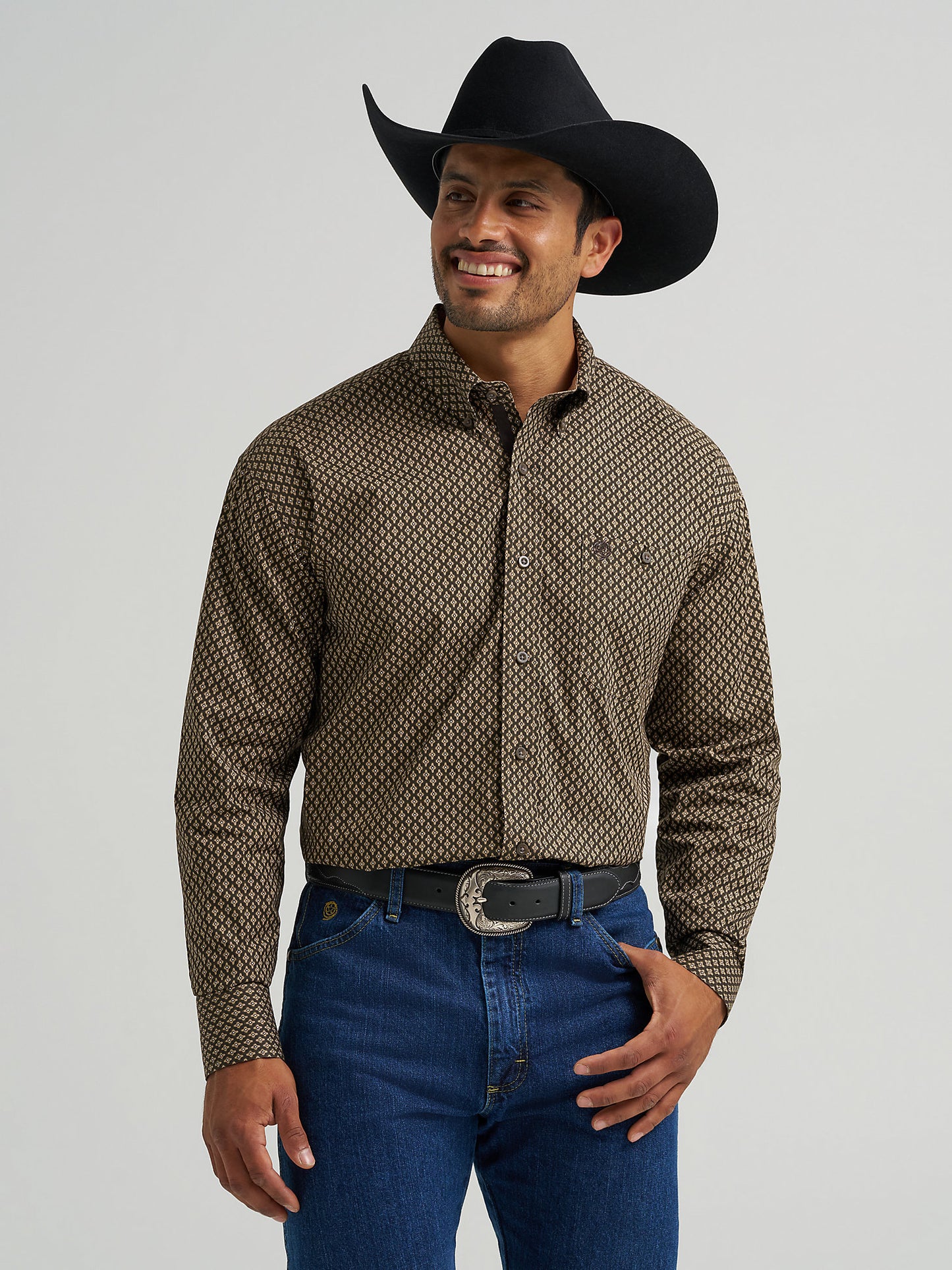 Wrangler George Strait Chocolate Men's Button Up