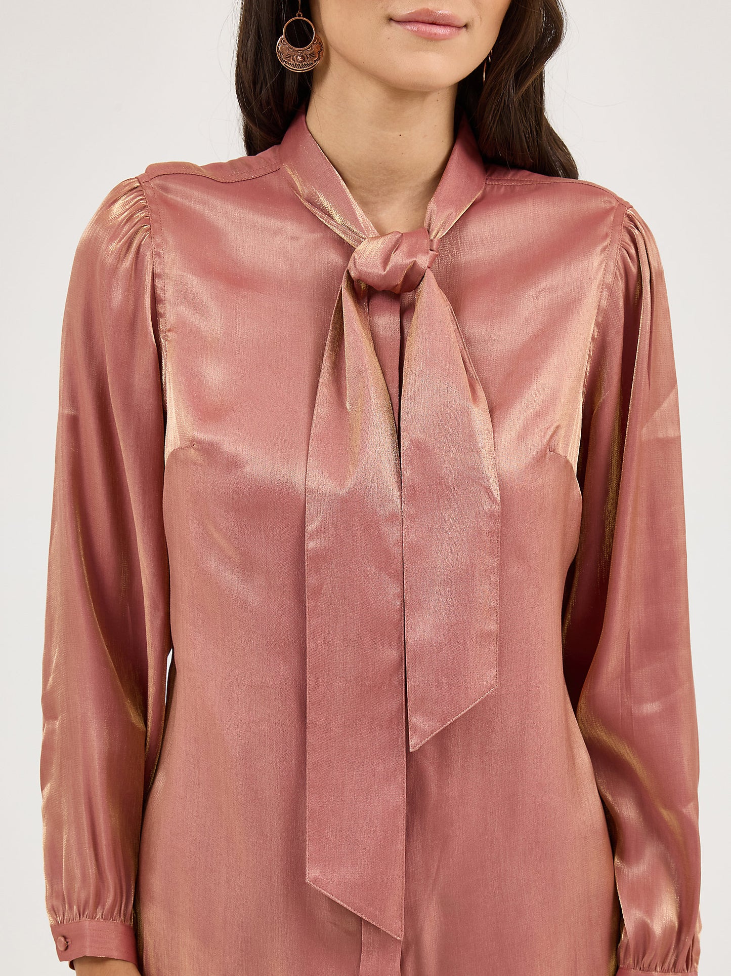 Wrangler Shimmer Rose Gold Blouse