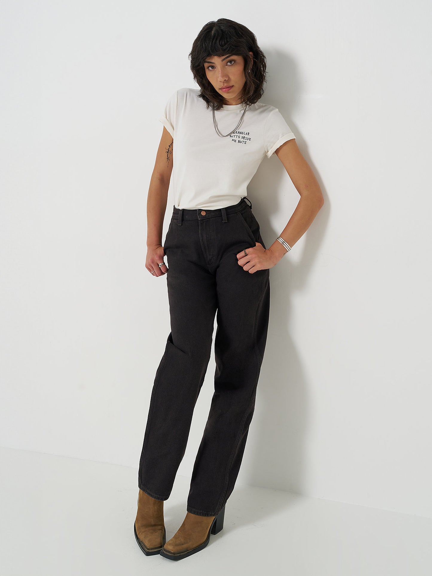 Wrangler Rustlers Barrel Jeans Black Chocolate