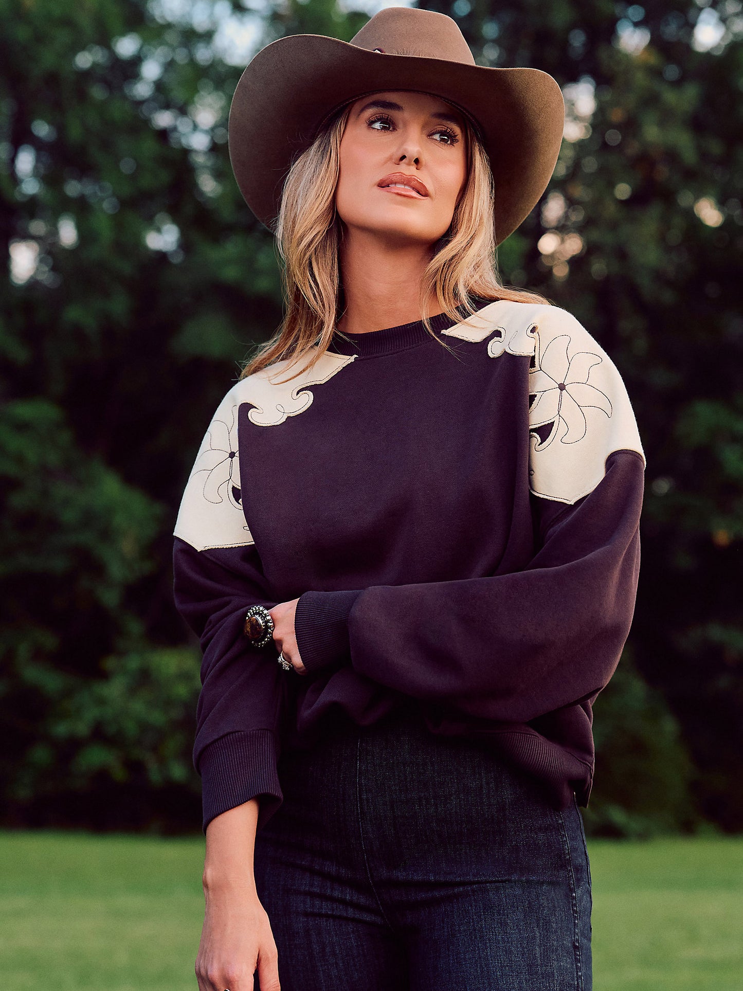 Wrangler Lainey Tooled Sweatshirt