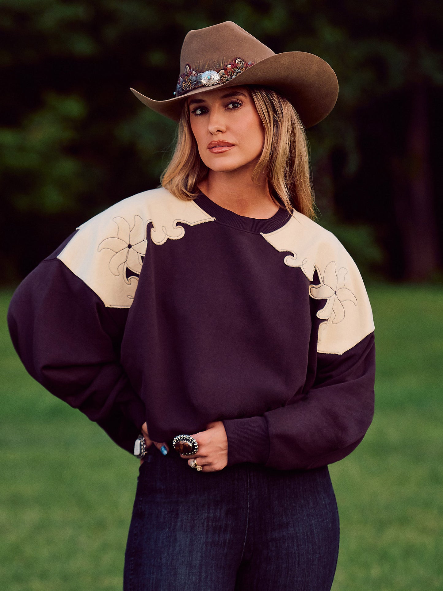 Wrangler Lainey Tooled Sweatshirt