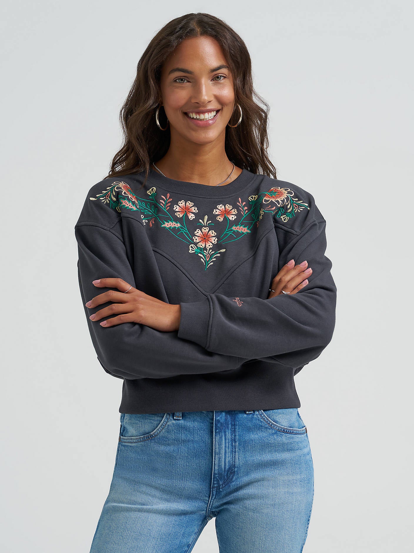 Wrangler Embroidery Yoke Crop Top