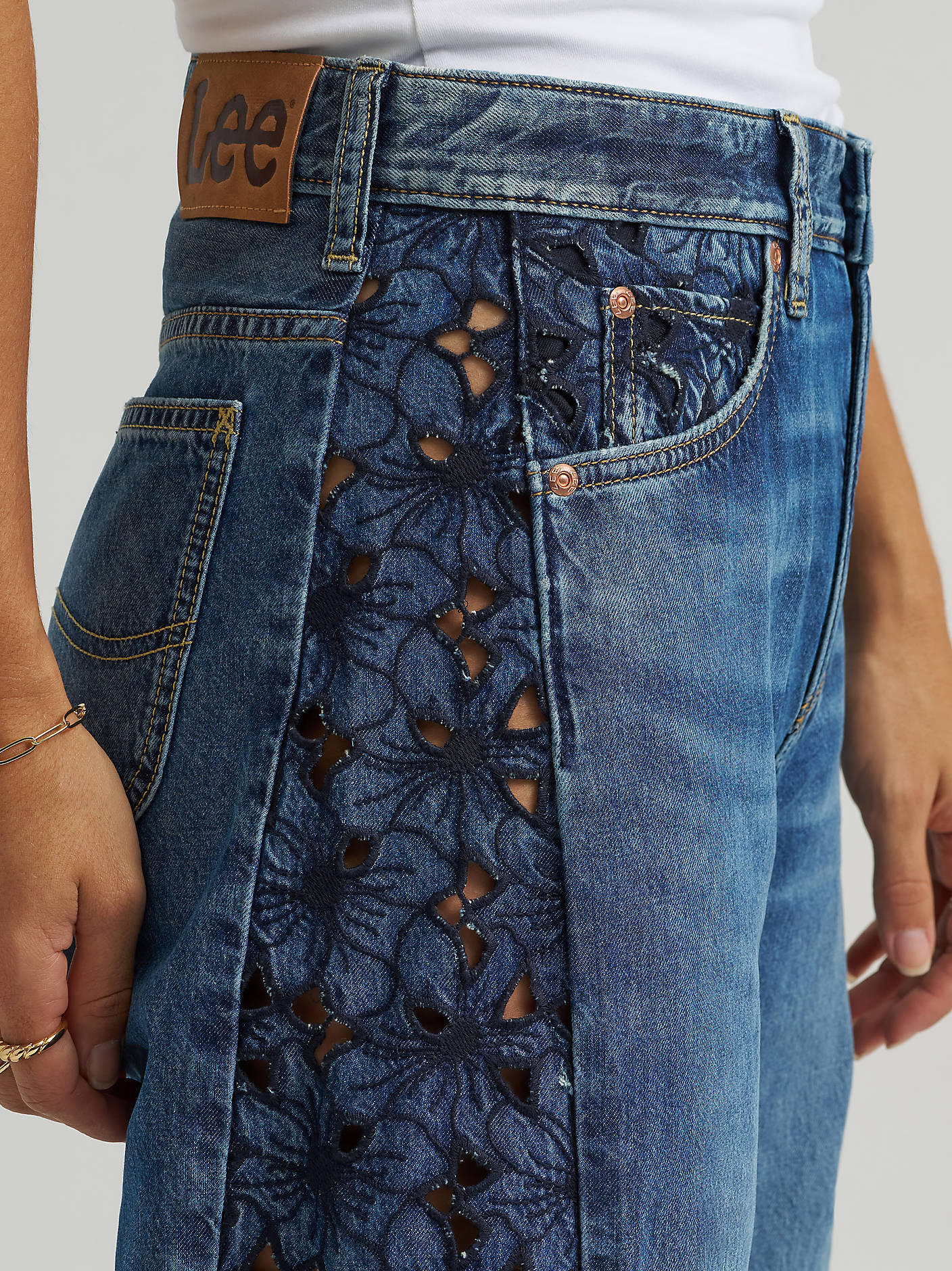 Lee Denim Lace Barrel Jean
