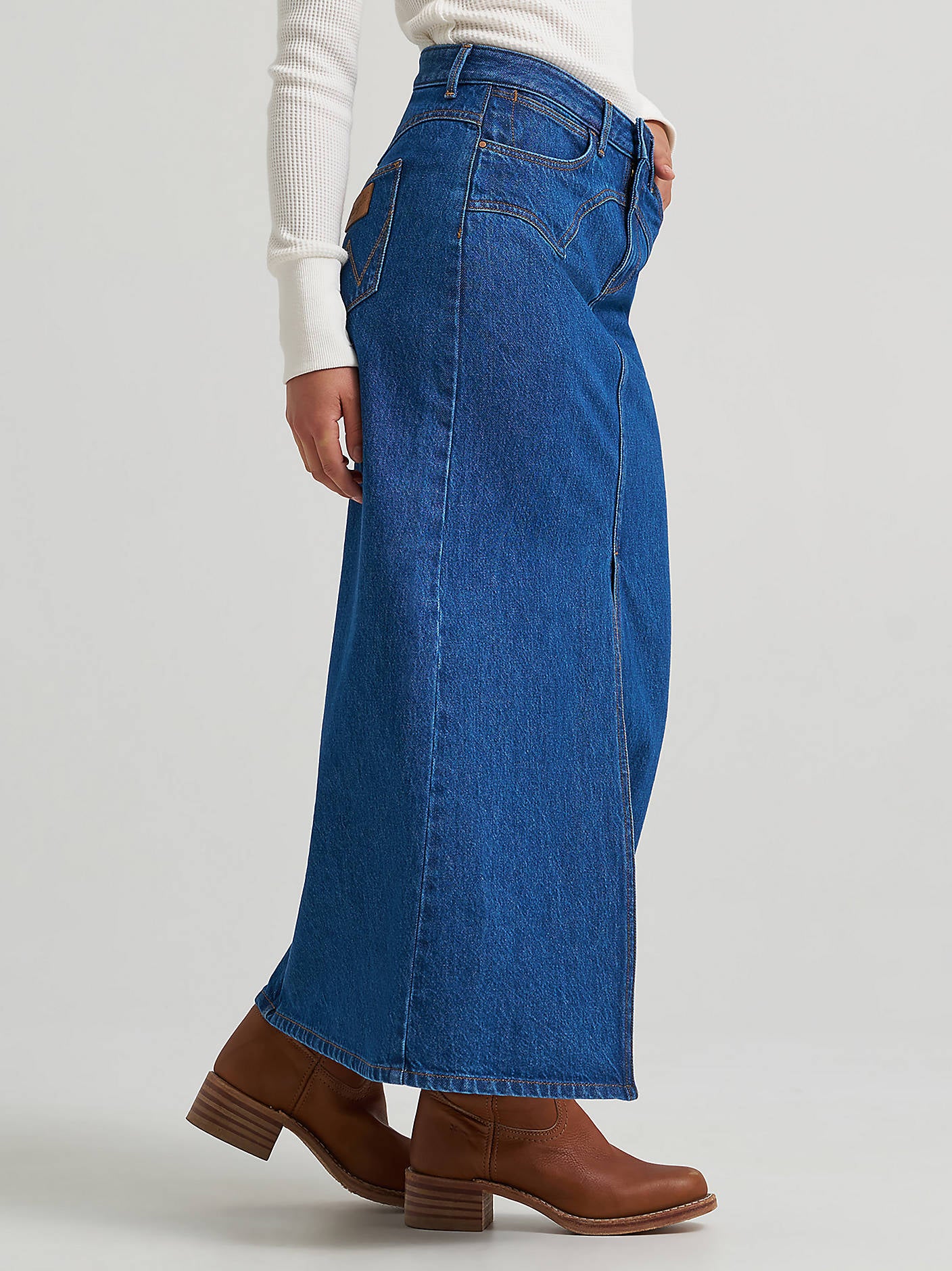 Wrangler Yoke Maxi Denim Skirt