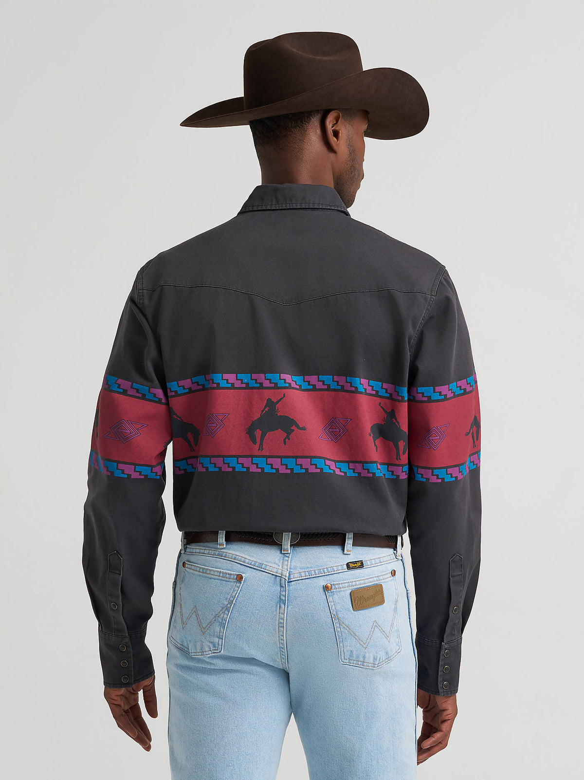 Wrangler Brushpopper Border Snap Up