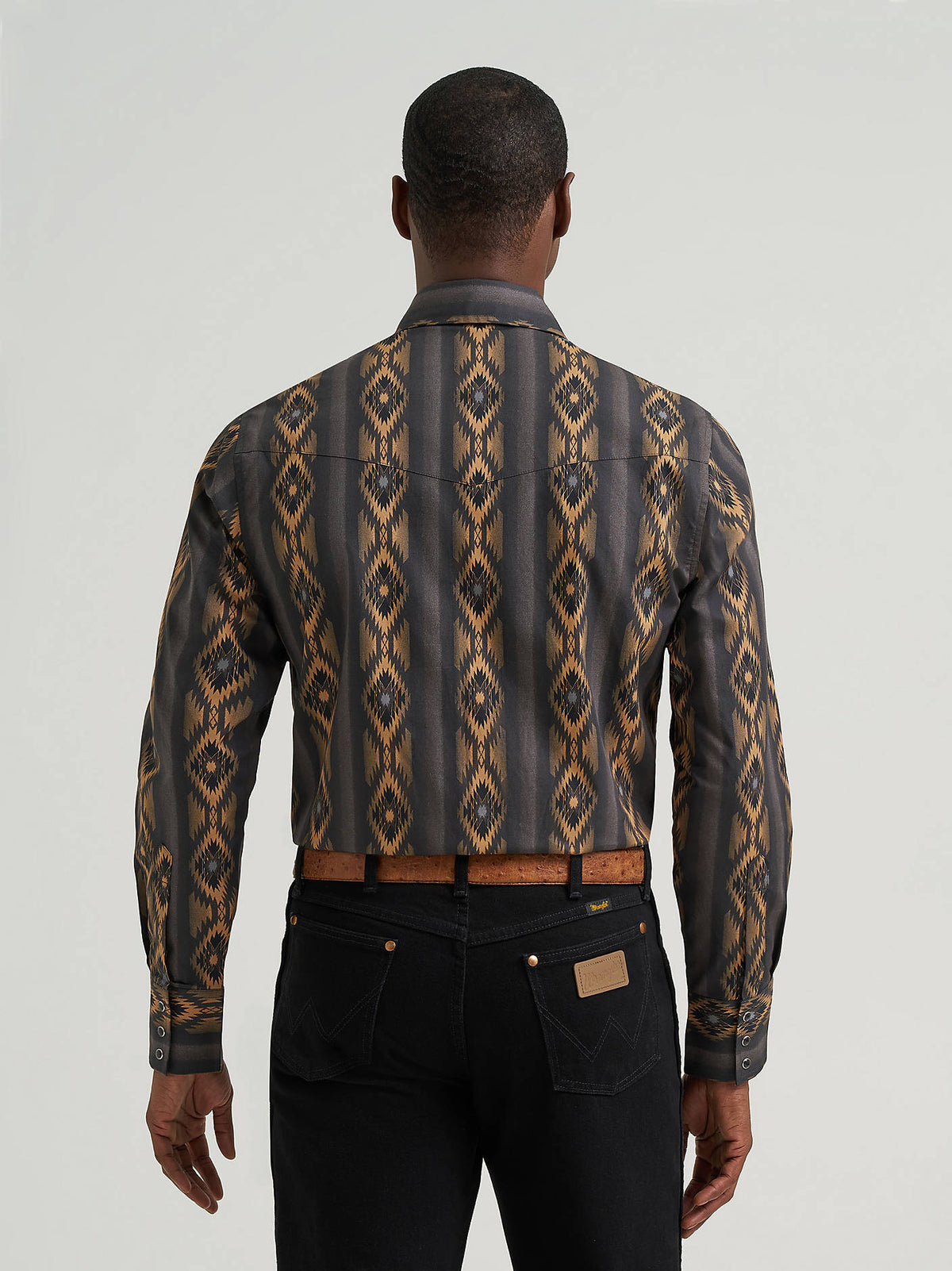 Wrangler Checotah Tan Aztec Snap Up